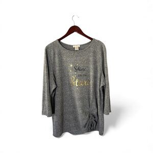 Tea Please Sleep Top Womens 2X Plus Size Shine Like The Stars Sleepwear